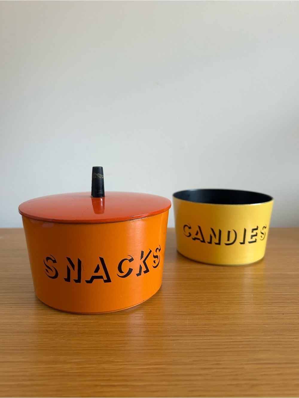 Retro Snacks & Candy Canisters - Orange & Yellow
